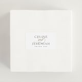 "Left Align" - Wedding Favor Stickers in Silk by Kelly Schmidt - In use