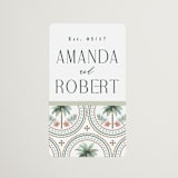 "Vintage Palms" - Wedding Favor Stickers in Sand by Maria Alou - Front