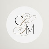 "Golden Ampersand" - Wedding Favor Stickers in Silk by Kelly Schmidt - Front