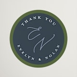 "Sadie" - Wedding Favor Stickers in Periwinkle by Erin German - Front