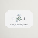 "Climbing Florals" - Wedding Favor Stickers in Sapphire by Olivia Raufman - Front
