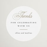 "Timeless" - Wedding Favor Stickers in Linen by Erica Krystek - Front