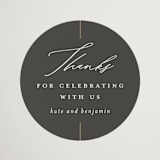 "Formal lines" - Wedding Favor Stickers in Iron by Erica Krystek - Front