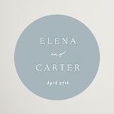 "Gilded Edge" - Wedding Favor Stickers in Provincial by Angela Thompson - Front