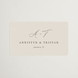 "Love Story" - Wedding Favor Stickers in Mocha by Jennifer Postorino - Front