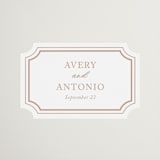 "Avery" - Wedding Favor Stickers in Dusty Pink by Jennifer Postorino - Front