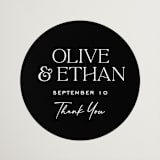 "Casual" - Wedding Favor Stickers in Pearl by Owl and Toad - Front