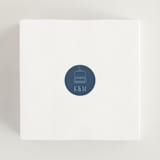 "Mountain Toile" - Wedding Favor Stickers in Denim by Jenna Holcomb - In Use