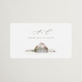 "Rustic Barn" - Wedding Favor Stickers in Fawn by AK Graphics - Front