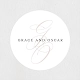 "front and center" - Wedding Favor Stickers in Putty by Angela Marzuki - Front