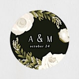 "Rose Garden" - Wedding Favor Stickers in Porcelain by Susan Moyal - Front