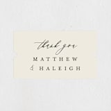 "Tilted Script" - Wedding Favor Stickers in Ivory by Hannah Williams - Front