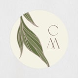 "1081" - Wedding Favor Stickers in Blush by GeekInk Design - Front