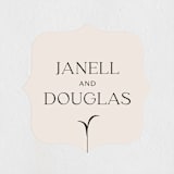 "Convergence" - Wedding Favor Stickers in Cream by Annie Lowe - Front