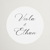"Poem" - Wedding Favor Stickers in Snow by Maja Cunningham - Front