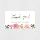 "Watercolor Floral" - Wedding Favor Stickers in Olive by Yao Cheng Design - Front