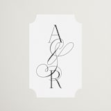 "Initialed" - Wedding Favor Stickers in Chantilly by Jessica Williams - Front