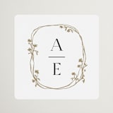 "Floral Enlace" - Wedding Favor Stickers in Blanc by Pati Cascino - Front