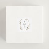 "Floral Enlace" - Wedding Favor Stickers in Blanc by Pati Cascino - In use