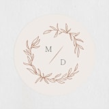 "Tradition" - Wedding Favor Stickers in Almond by Leah Bisch - Front