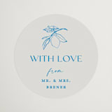 "Mediterraneo" - Wedding Favor Stickers in Ocean by Pati Cascino - Front