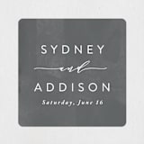 "Geo Chic" - Wedding Favor Stickers in Charcoal by Hooray Creative - Front