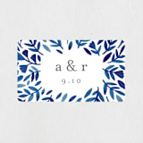 "Wildflower Floral" - Wedding Favor Stickers in Navy by Katharine Watson - Front