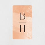 "Swept" - Wedding Favor Stickers in Blush by Snow and Ivy - Front