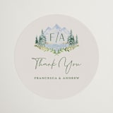 "Miniature Mountainscape" - Wedding Favor Stickers in Summer by Petra Kern - Front