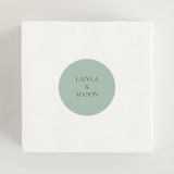 "Reflections" - Wedding Favor Stickers in Lake by Lindsay Megahed - In use