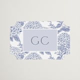 "Coastal Toile" - Wedding Favor Stickers in Periwinkle by Jenna Holcomb - Front