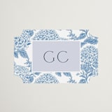 "Coastal Toile" - Wedding Favor Stickers in Sea by Jenna Holcomb - Front
