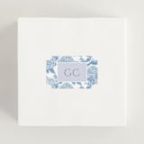 "Coastal Toile" - Wedding Favor Stickers in Sea by Jenna Holcomb - In Use