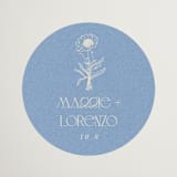 "Flora Arch" - Wedding Favor Stickers in Cerulean by Baumbirdy - Front