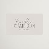 "Arabilla Overlap" - Wedding Favor Stickers in Linen by Kelly Schmidt - Front