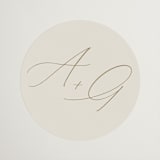 "Garden View" - Wedding Favor Stickers in Peach by Everett Paper Goods - Front