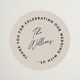"Merge" - Wedding Favor Stickers in Cloud by Pixel and Hank - Front