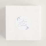 "Ocean Dreams" - Wedding Favor Stickers in Pale Cerulean by Sabrin Deirani - In use
