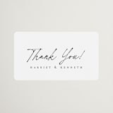 "Scripted Elegance" - Wedding Favor Stickers in Linen by Ana de Sousa - Front