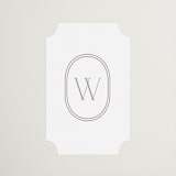 "The Hudson" - Wedding Favor Stickers in Latte by Kristie Kern - Front