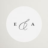 "Grande" - Wedding Favor Stickers in Cotton by Carolyn Nicks - Front