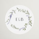 "Enchanted Evening" - Wedding Favor Stickers in Lavender by Design Lotus - Front