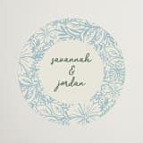 "Bloom" - Wedding Favor Stickers in Waterfall by Kelly Watkins - Front