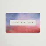"At Dusk" - Wedding Favor Stickers in Sunset by Sumak Studio - Front