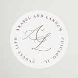 "Luxe script" - Wedding Favor Stickers in Pearl by Hooray Creative - Front