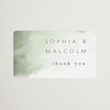 "Hillside" - Wedding Favor Stickers in Moss by Hannah Williams - Front