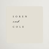 "Simply" - Wedding Favor Stickers in Linen by Brianne Larsen - Front