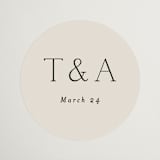 "In Love" - Wedding Favor Stickers in Linen by Vanessa Doyle - Front