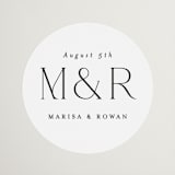 "Classic Chic" - Wedding Favor Stickers in Pearl by Shirley Lin Schneider - Front