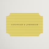 "Antique Ribbon" - Wedding Favor Stickers in Citrine by Olivia Kanaley Inman - Front